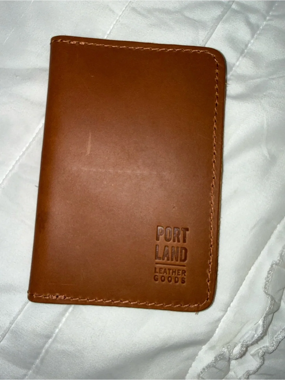 Portland Leather Honey Leather Passport/Card Holder Wallet